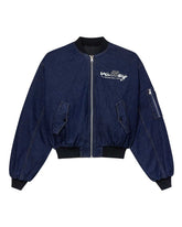 Vale Forever 1999-2000 Raw Denim Bomber Jacket Navy
