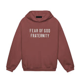 Fear of God Essentials Crimson Heavy Fleece Hoodie
