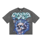 Godspeed Liberty Tears Grey Wash Tee