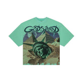 Godspeed Mother Cairo Teal Tee