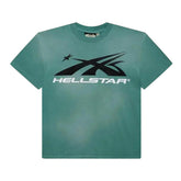 Hellstar Sports Logo Gel Tee Washed Teal