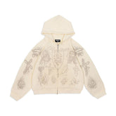 Righteous Tatted Believer Zip Up Hoodie Cream