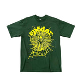 Sp5der Green Yellow Web Tee