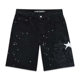 Sp5der Heavy Web Jean Short Black