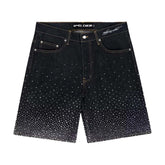Sp5der Star Dust Denim Shorts