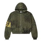Vale Forever Safari Zip Up Hoodie 'Olive'