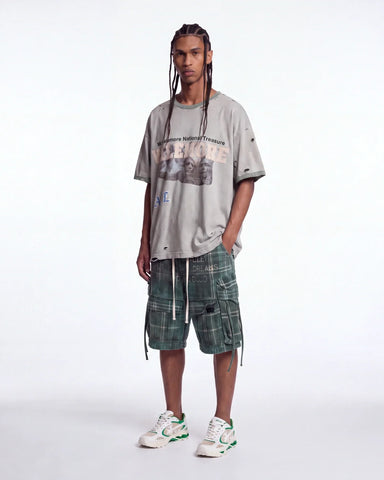 Vale Forever Oxford Camo Jorts Green