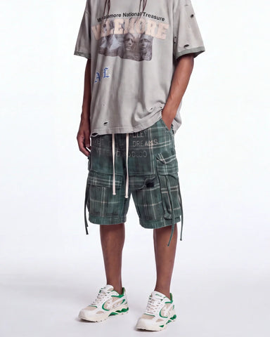 Vale Forever Oxford Camo Jorts Green
