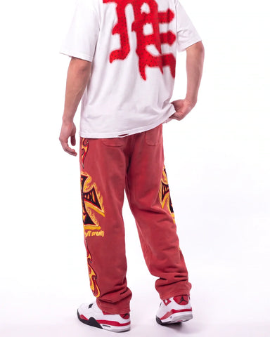 Vale Forever La Flare Sweatpants Red