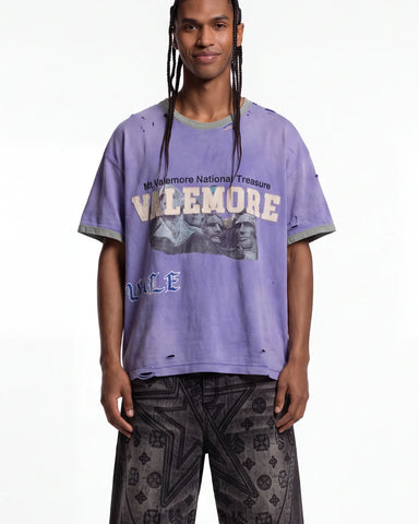 Vale Forever Camp Ringer Tee Lake Purple