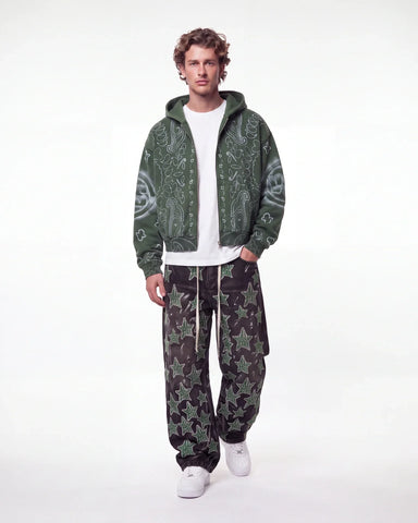 Vale Forever Flag Zip Up Hoodie Green