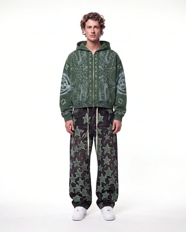 Vale Forever Flag Zip Up Hoodie Green