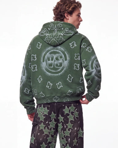 Vale Forever Flag Zip Up Hoodie Green