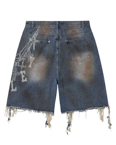 Vale Forever Chain Jorts Blue
