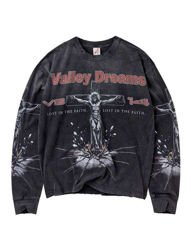 Vale Forever Concrete Cross L/S Tee Black