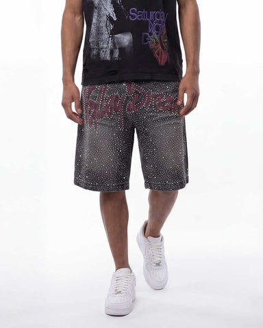 Vale Forever Iced Out Jorts Black