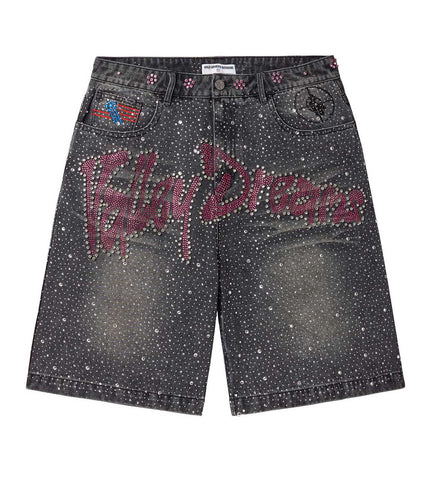 Vale Forever Iced Out Jorts Black