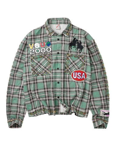 Vale Forever Jade Flannel Green