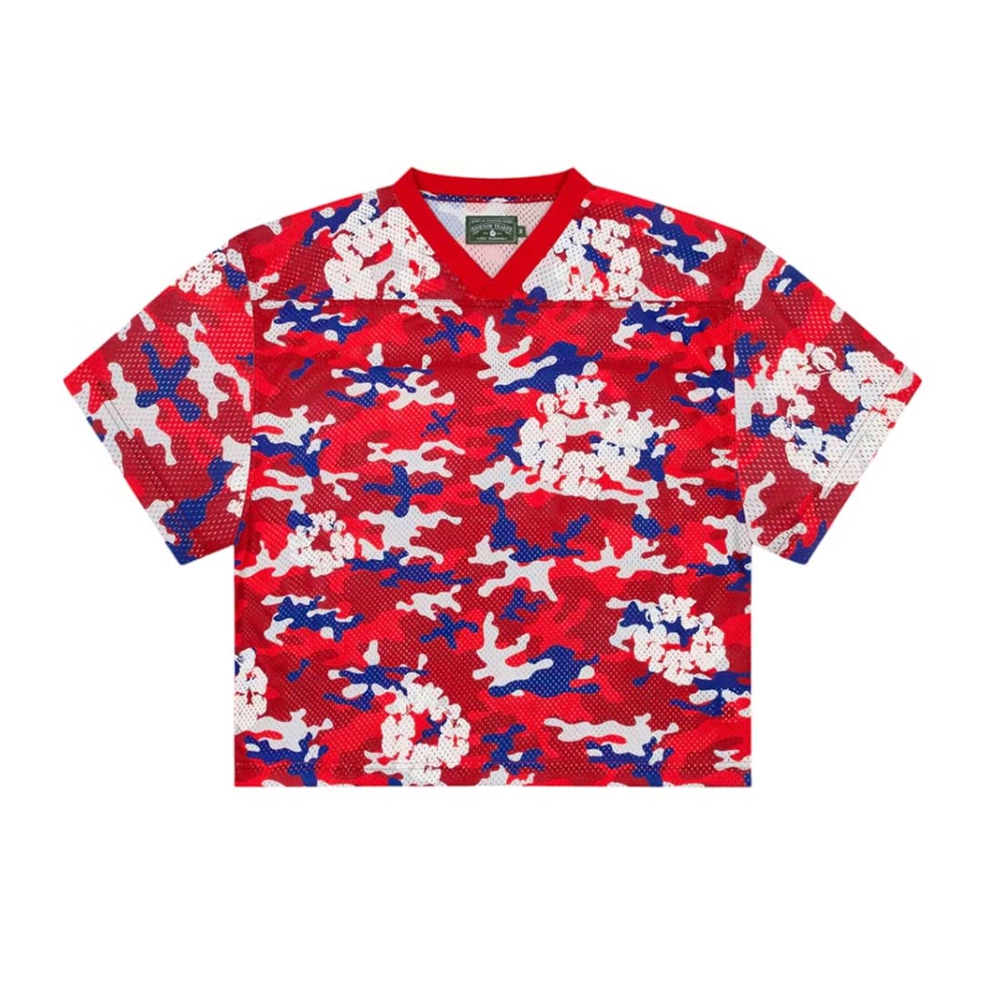 Denim Tears Camo Cotton Wreath Mesh Jersey Tee Red