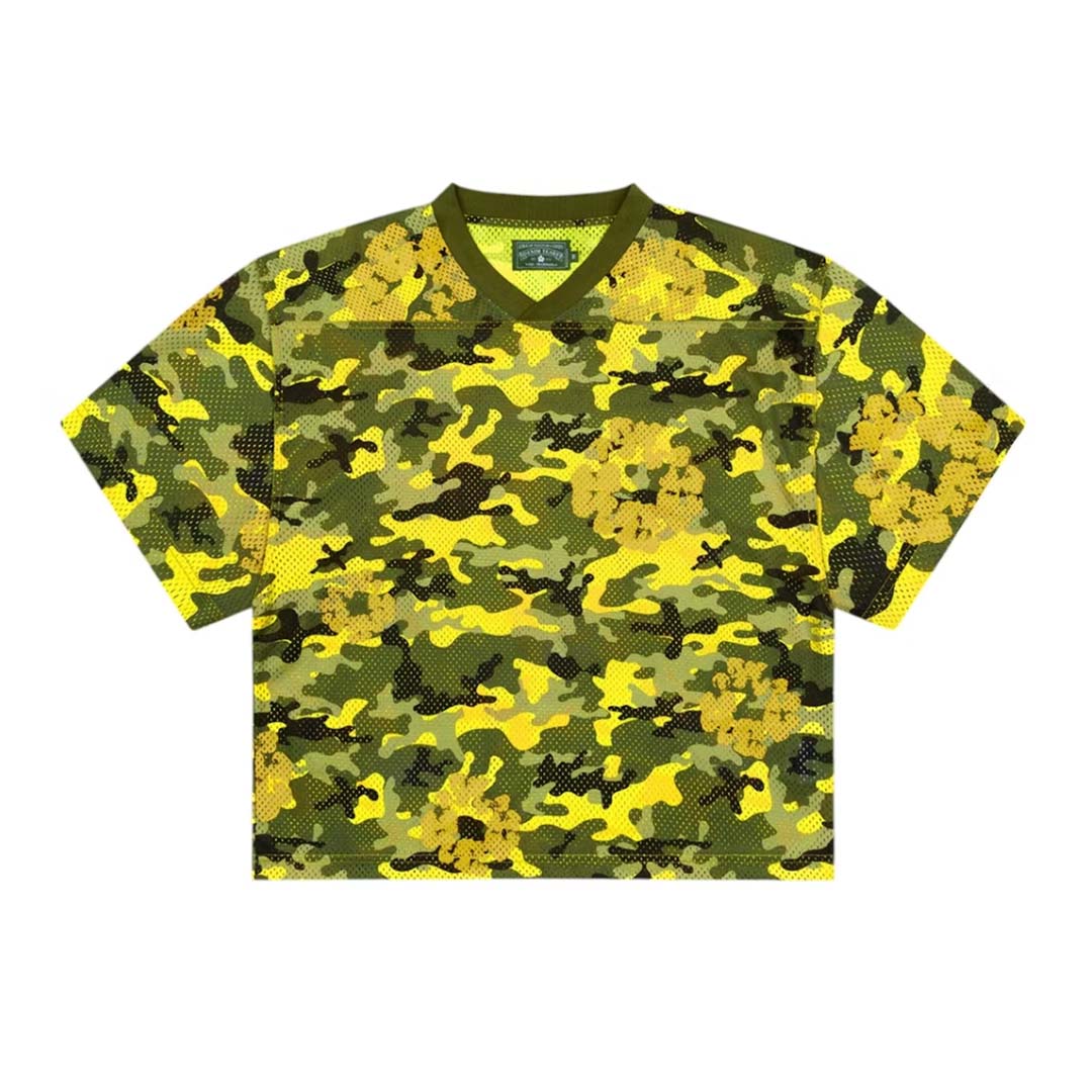 Denim Tears Camo Cotton Wreath Mesh Jersey Tee Yellow