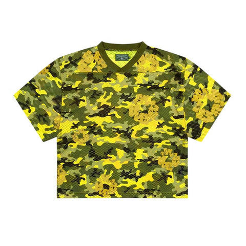 Denim Tears Camo Cotton Wreath Mesh Jersey Tee Yellow