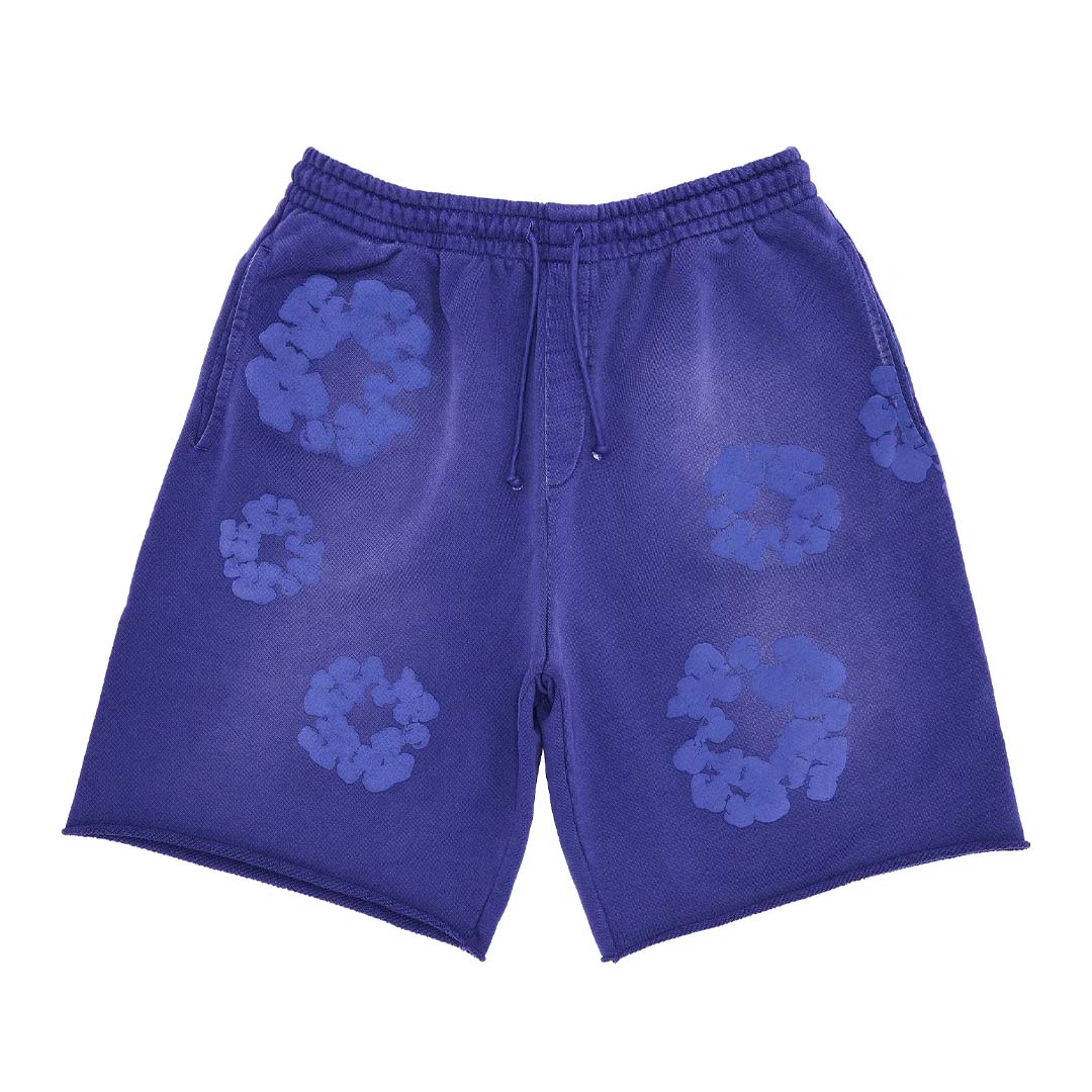 Denim Tears Mono Cotton Wreath Sweat Shorts 'Washed Blue'