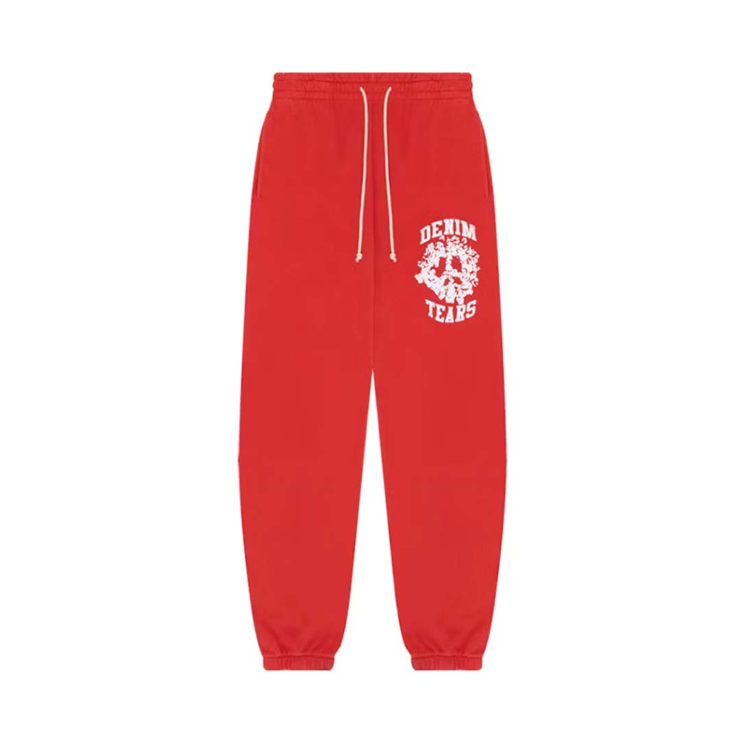 Denim Tears University Sweatpants Red White