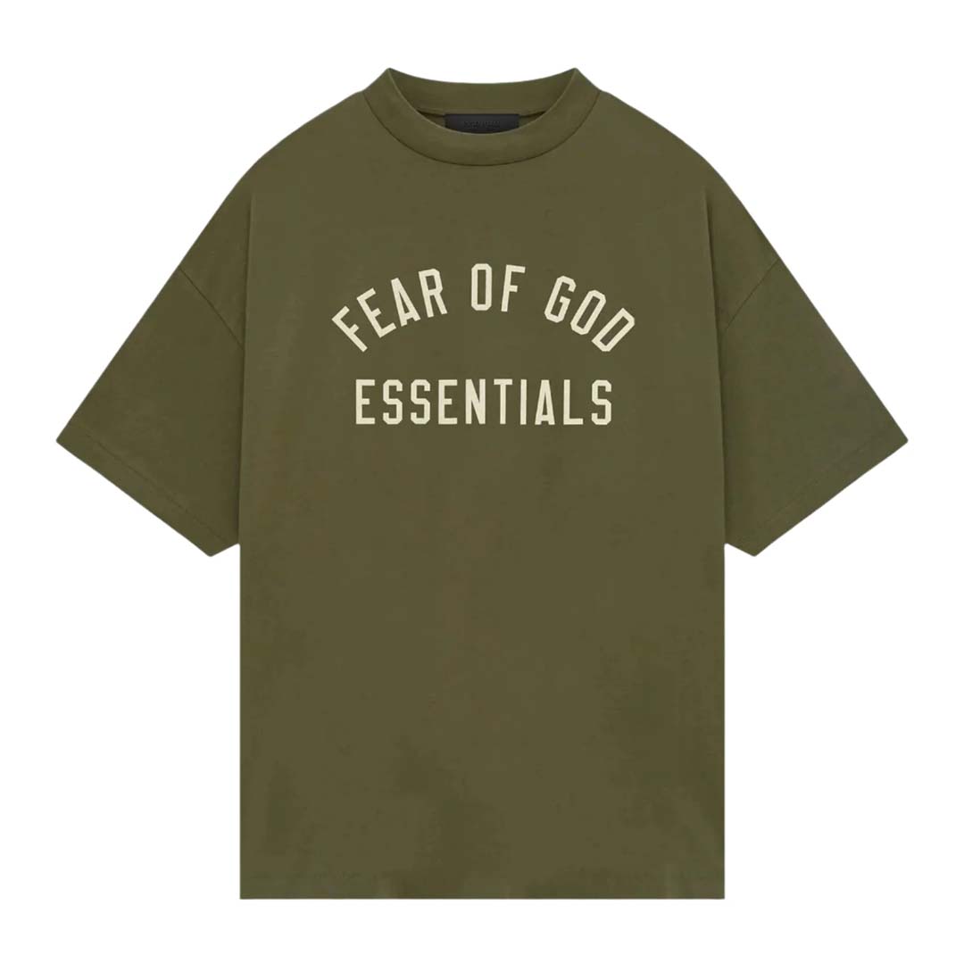 Essentials Fear of God Jersey Crewneck Tee Military