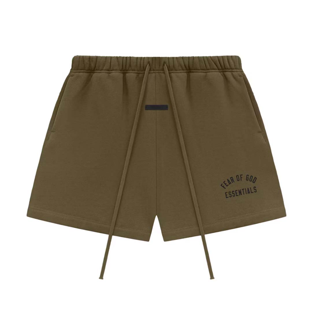 Essentials Fear of God Soccer Shorts Tee Olive