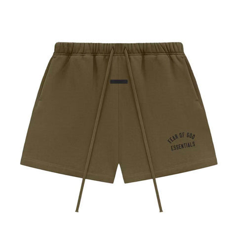 Essentials Fear of God Soccer Shorts Tee Olive