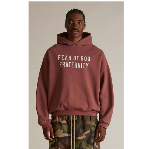 Fear of God Essentials Crimson Heavy Fleece Hoodie