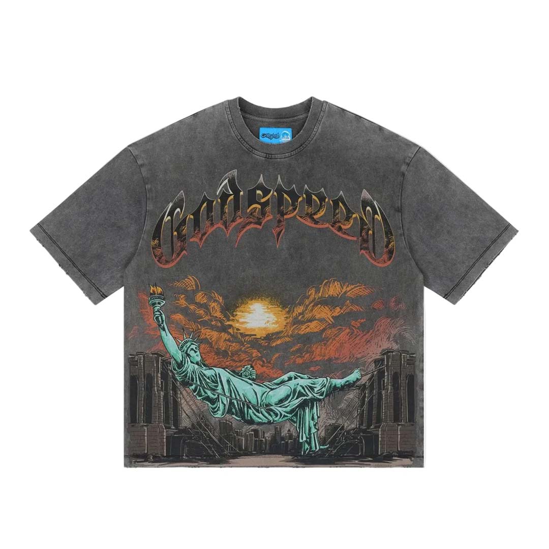 Godspeed Burnt Bridges 2.0 Grey Wash Tee