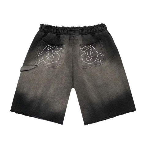 Godspeed Carpenter Distressed Shorts Black Sun Fade