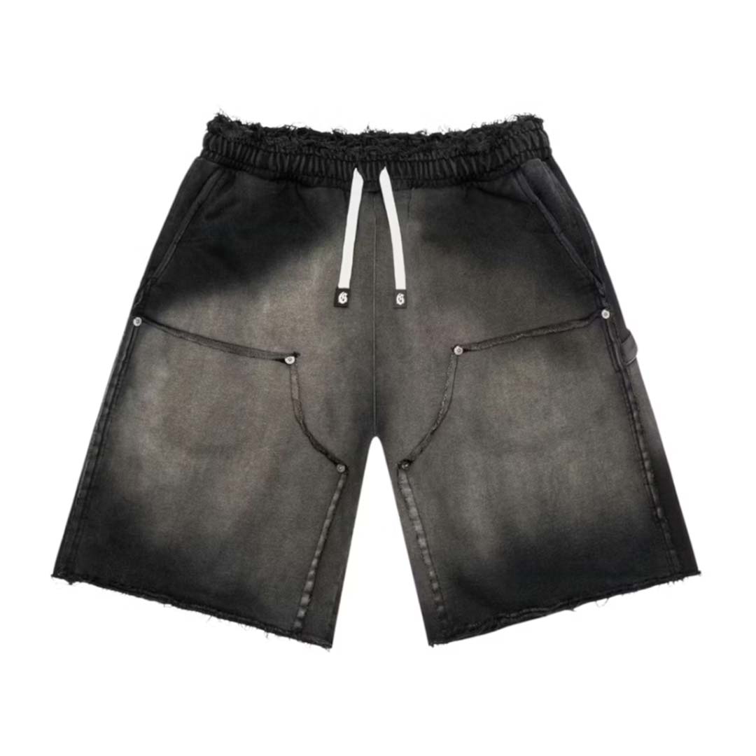 Godspeed Carpenter Distressed Shorts Black Sun Fade