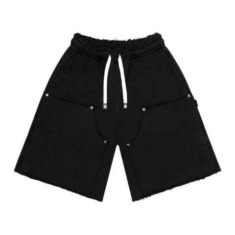 Godspeed Carpenter Distressed Shorts Flat Black