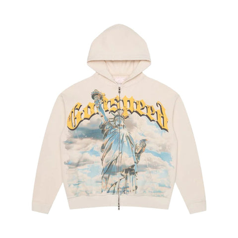 Godspeed Chrome Liberty Zip Up Hoodie Bone