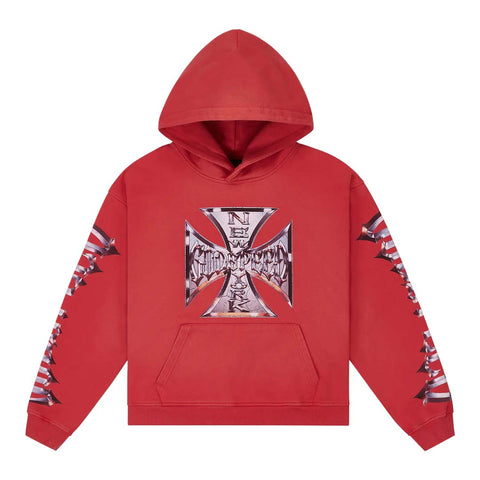 Godspeed Chrome Motto Hoodie Red Wash