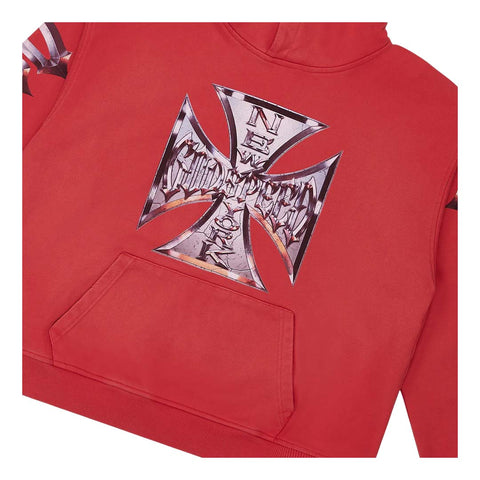 Godspeed Chrome Motto Hoodie Red Wash