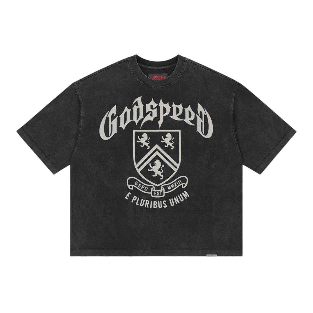 Godspeed Collegiate Tee Black Wash