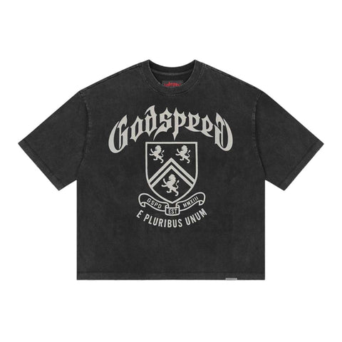 Godspeed Collegiate Tee Black Wash