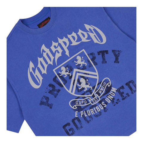 Godspeed Collegiate Tee Royal Blue Wash