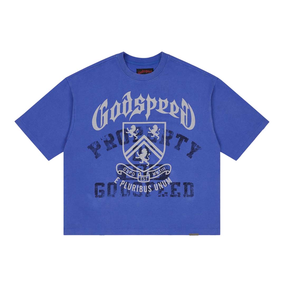Godspeed Collegiate Tee Royal Blue Wash