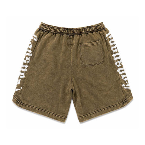 Godspeed Courtside Shorts Brown Wash White
