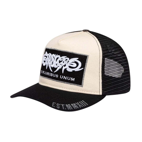 Godspeed E Pluribus Trucker Hat White Black