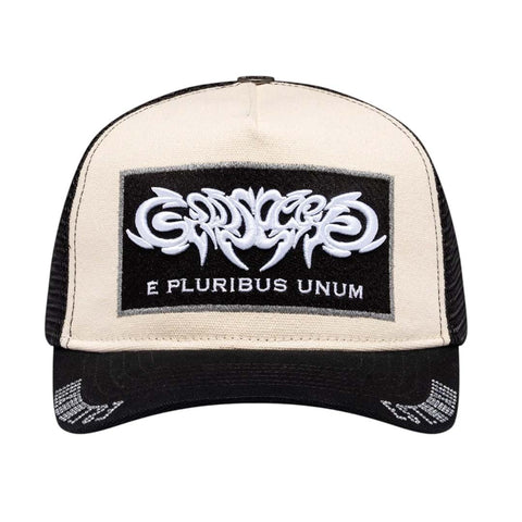 Godspeed E Pluribus Trucker Hat White Black
