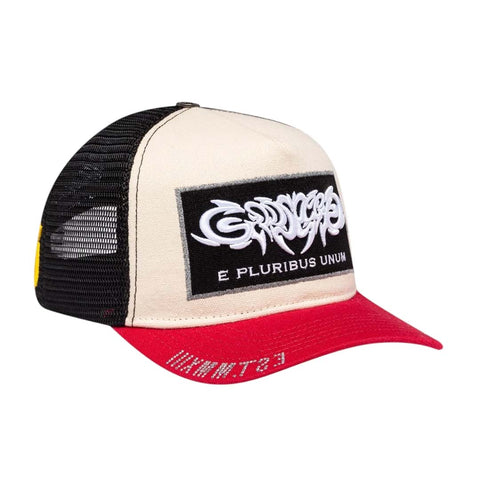 Godspeed E Pluribus Trucker Hat White Red