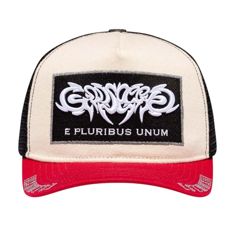 Godspeed E Pluribus Trucker Hat White Red