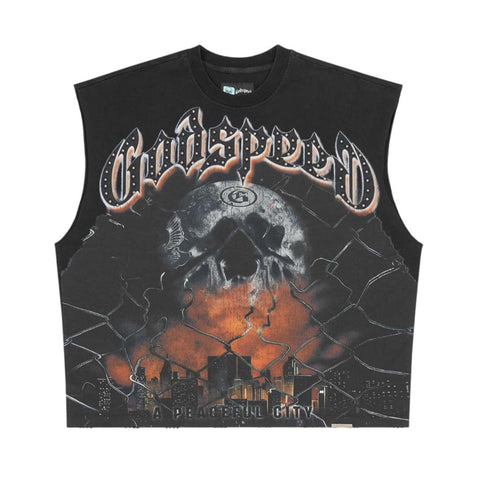 Godspeed Fences Sleeveless Tee Black