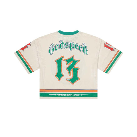 Godspeed First Down Jersey Bone Teal Orange