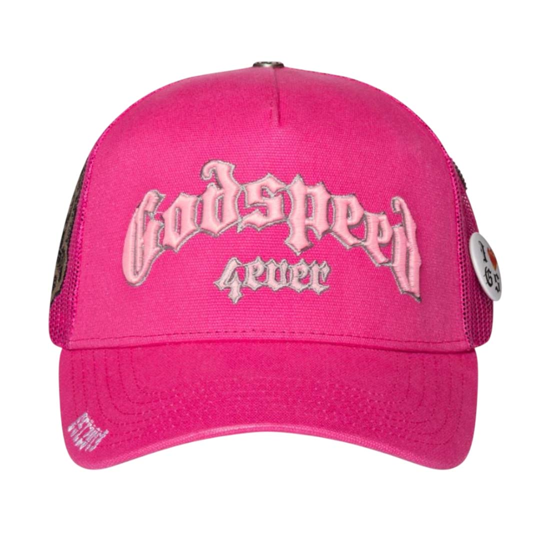 Godspeed Forever Trucker Hat Pink